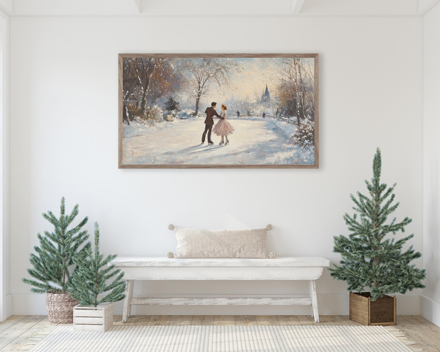 Couple Ice Skating Frame TV Art