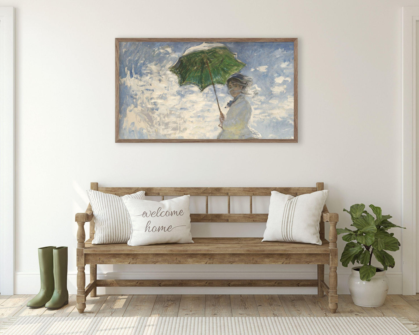 Woman with Summer Parasol Frame TV Art