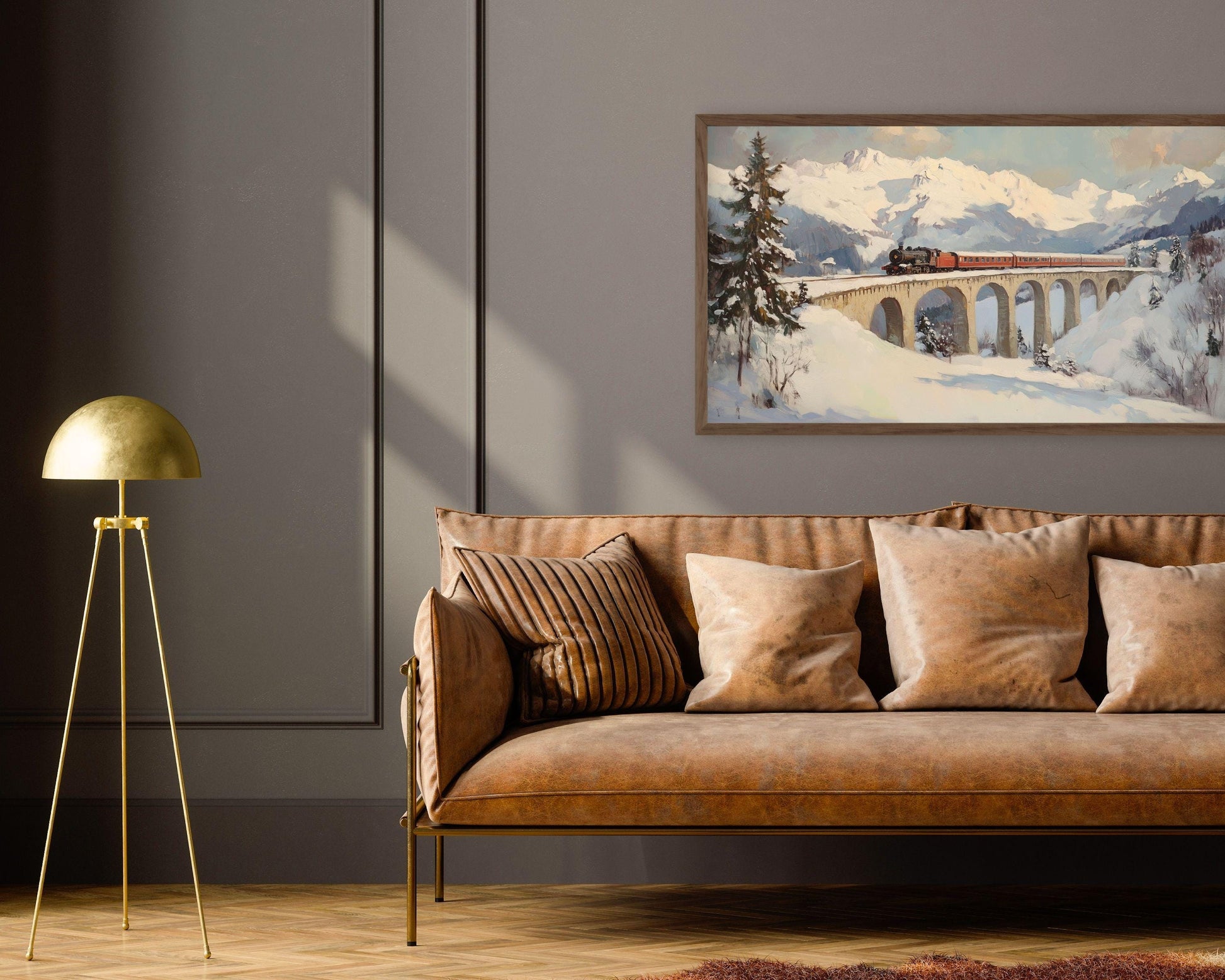 Winter Train Frame TV Art