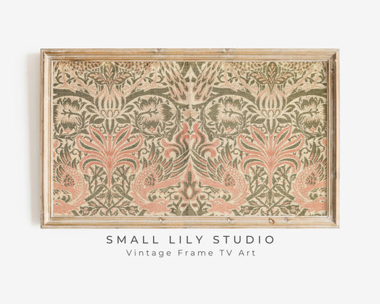 Vintage Dragon Tapestry Fall Colors Frame TV Art