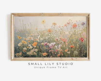 Summer Wildflower Field Frame TV Art
