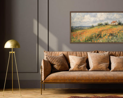Fall Wildflower Field on a Hill Fall Frame TV Art