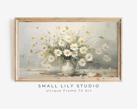 Daisies Still Life Frame TV Art