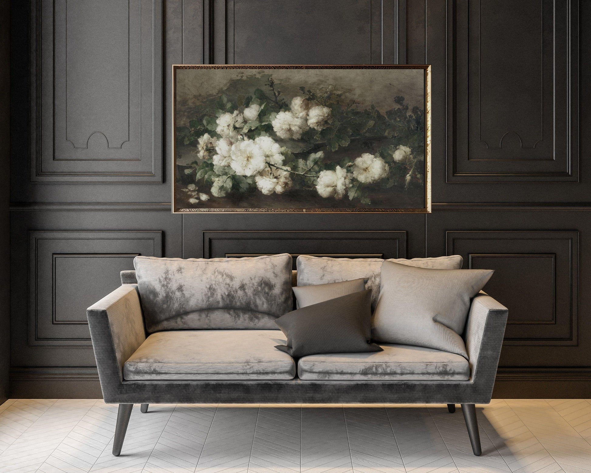 Dark Botanical Frame TV Art