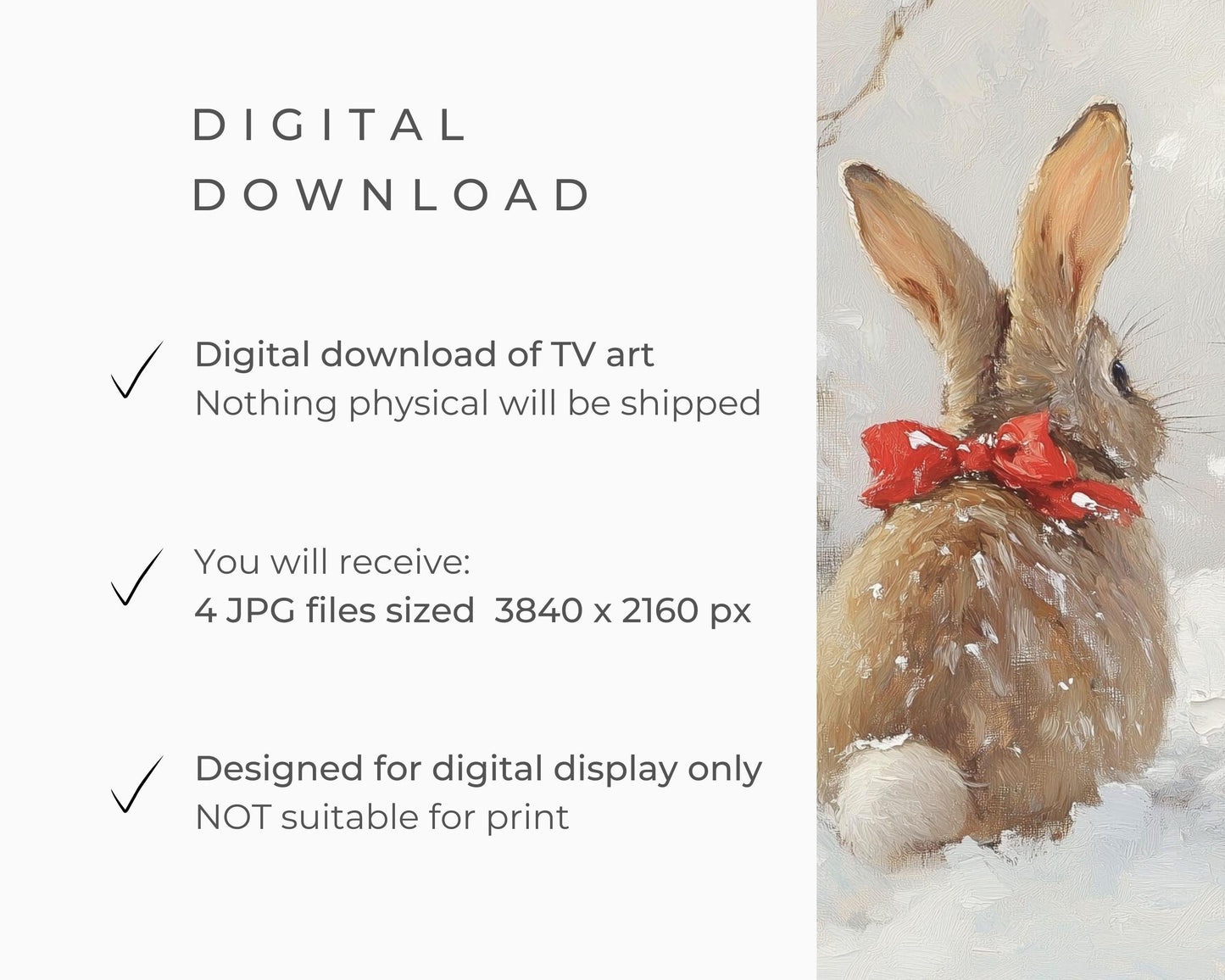 FRAME TV Art Cute Christmas Animals BUNDLE, Samsung Frame Tv Vintage Style Christmas Painting set, Xmas tv art screensaver for kids | TV553