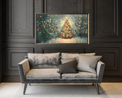 Colorful Christmas Tree Frame TV Art