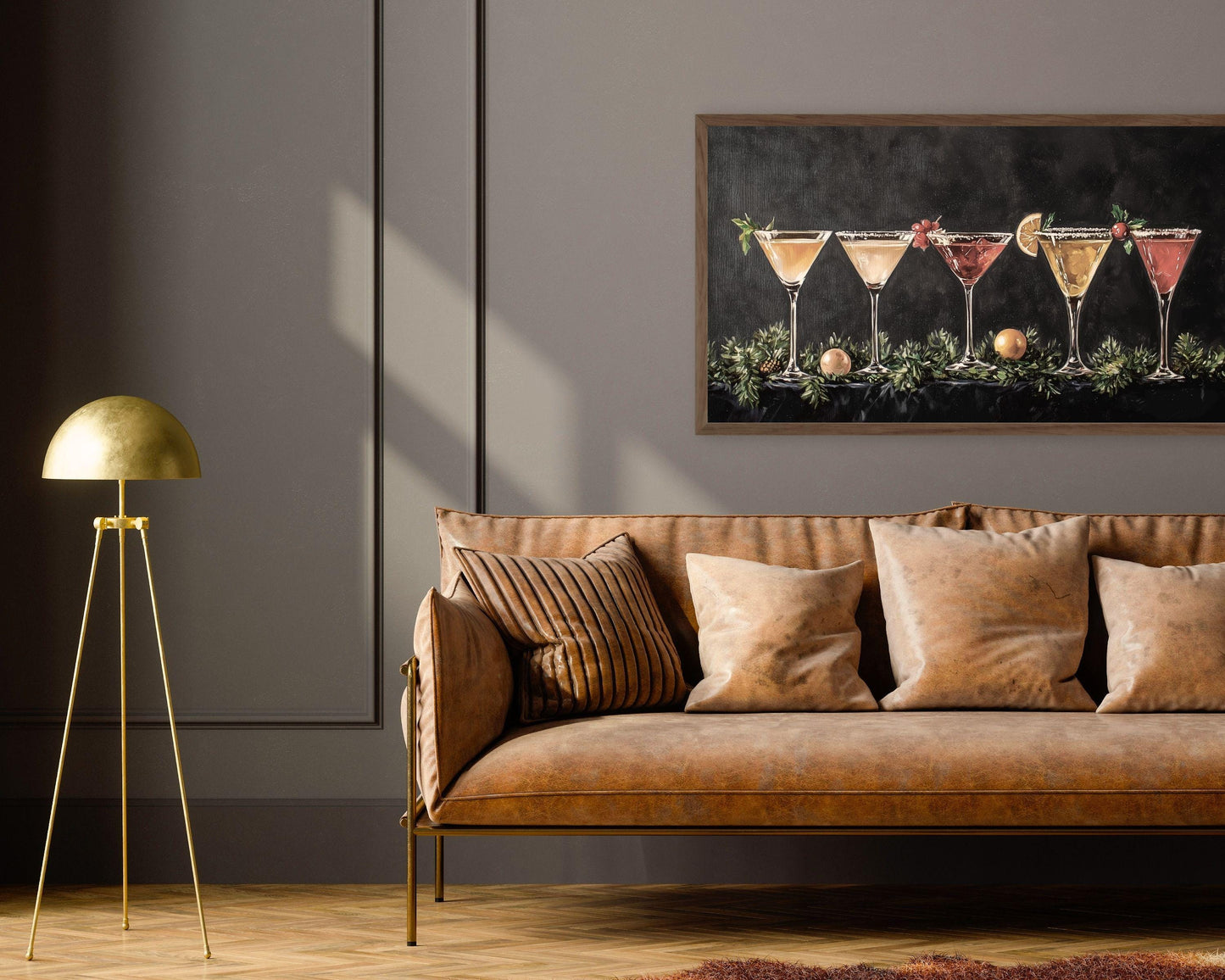 New Years Colorful Cocktails Frame TV Art