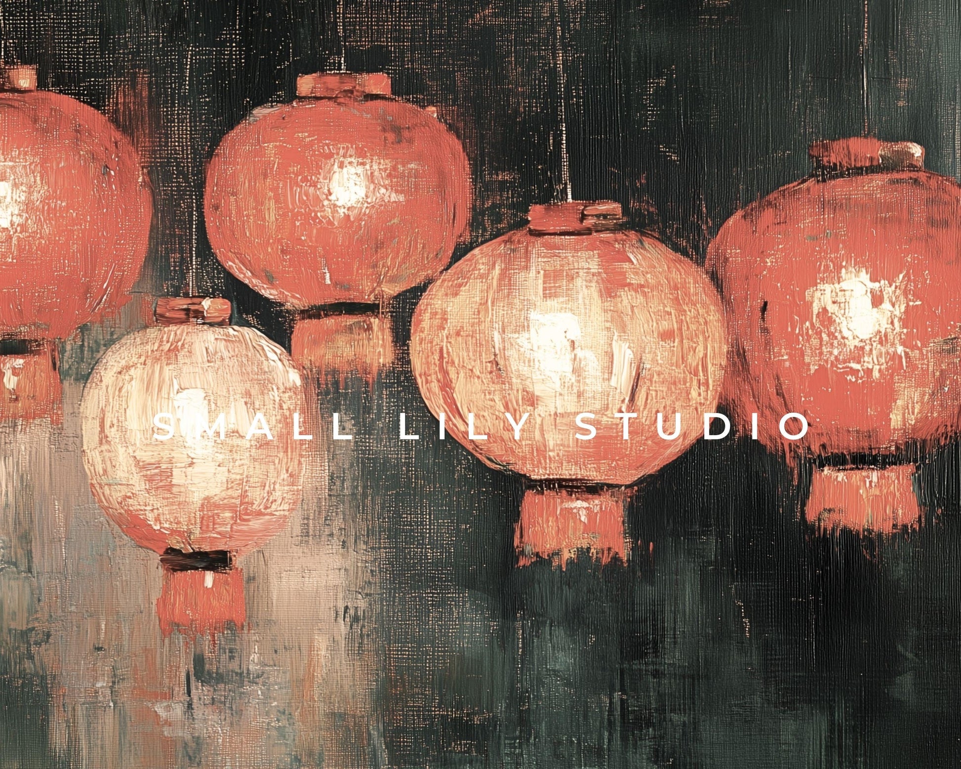 New Years Red Lanterns Frame TV Art