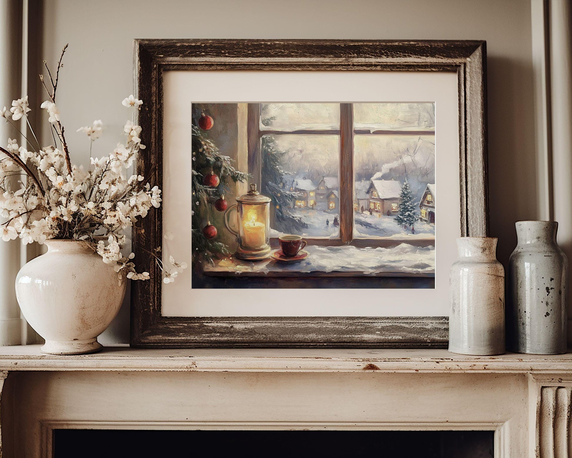 Cozy Christmas Window Printable Wall Art
