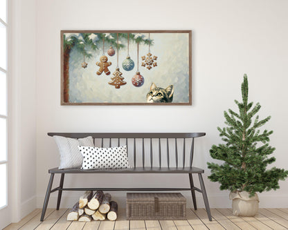 Cute Cats Christmas Frame TV Art Bundle