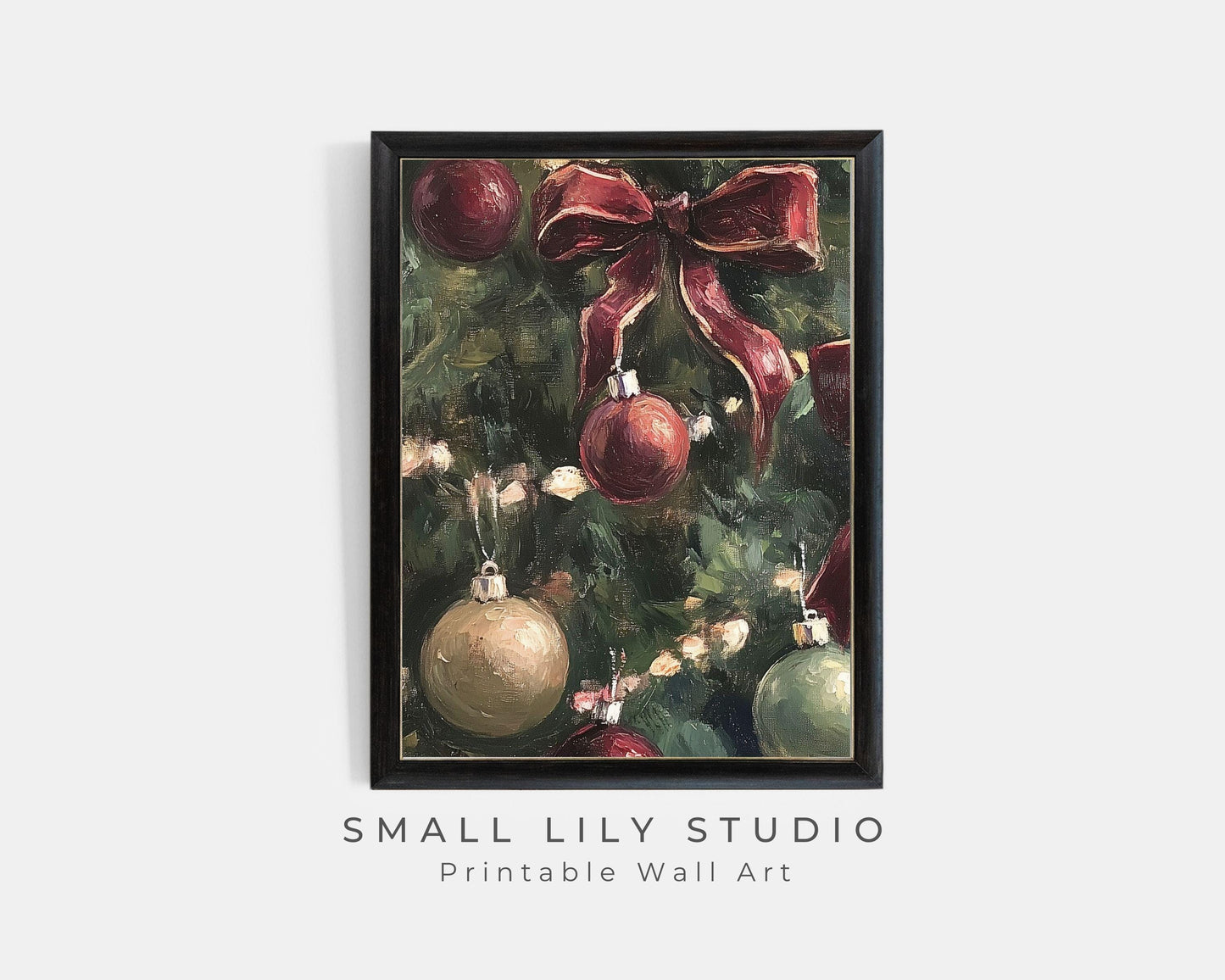 Christmas Ornaments Printable Wall Art