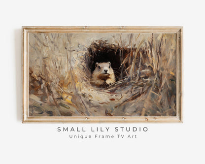 Groundhog Day Winter Frame TV Art