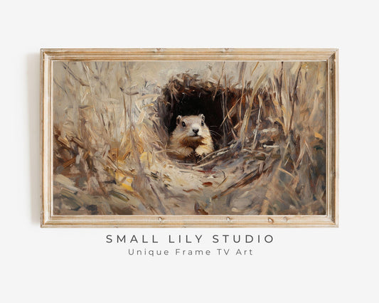 Groundhog Day Winter Frame TV Art