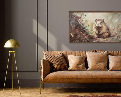 Cute Groundhog Day Frame TV Art