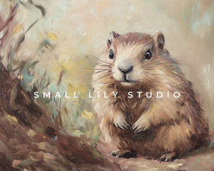 Cute Groundhog Day Frame TV Art