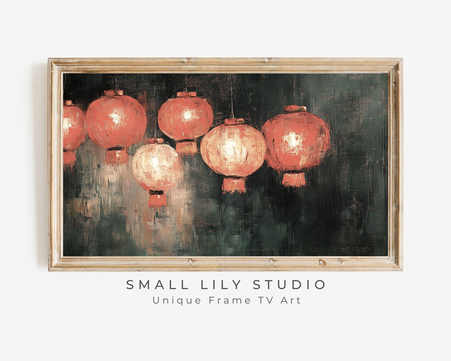 New Years Red Lanterns Frame TV Art