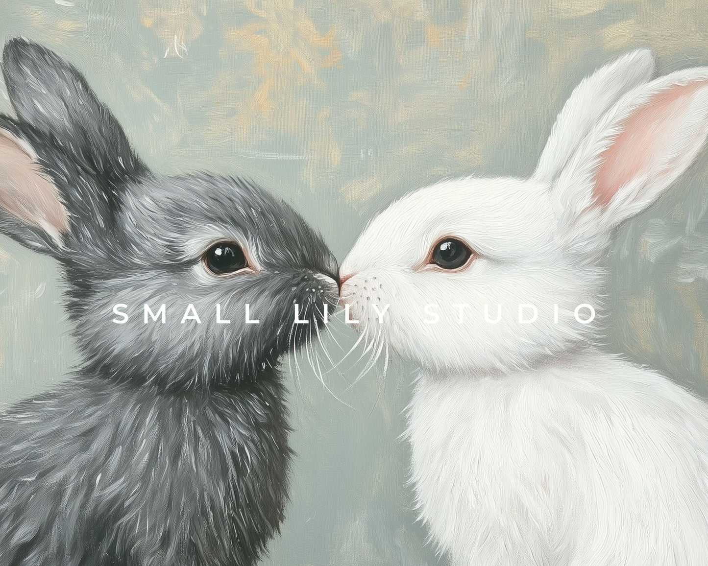 Romantic Bunnies Frame TV Art