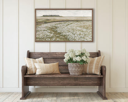 Spring Wildflower Field White Flowers Frame TV Art