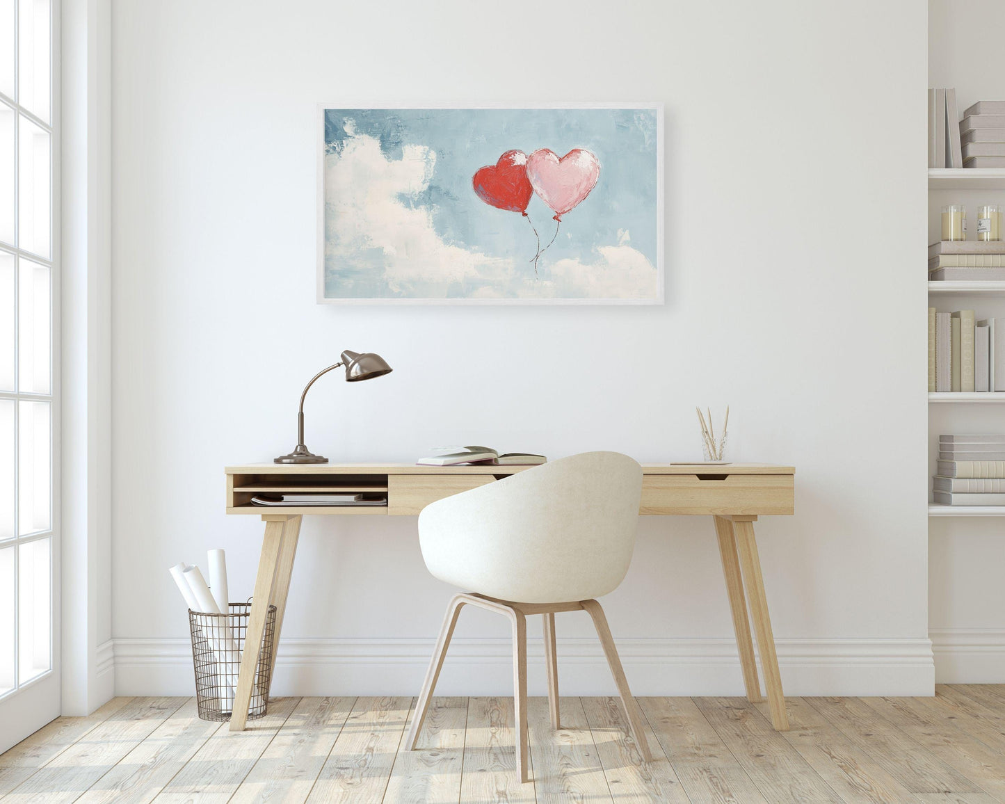 Heart Balloons Frame TV Art