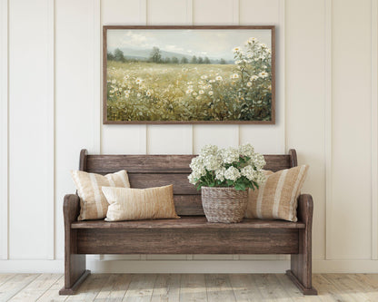 Daisies in Spring Landscape Frame TV Art