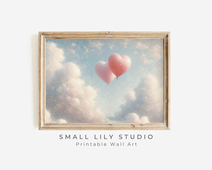 Heart Balloons Printable Wall Art