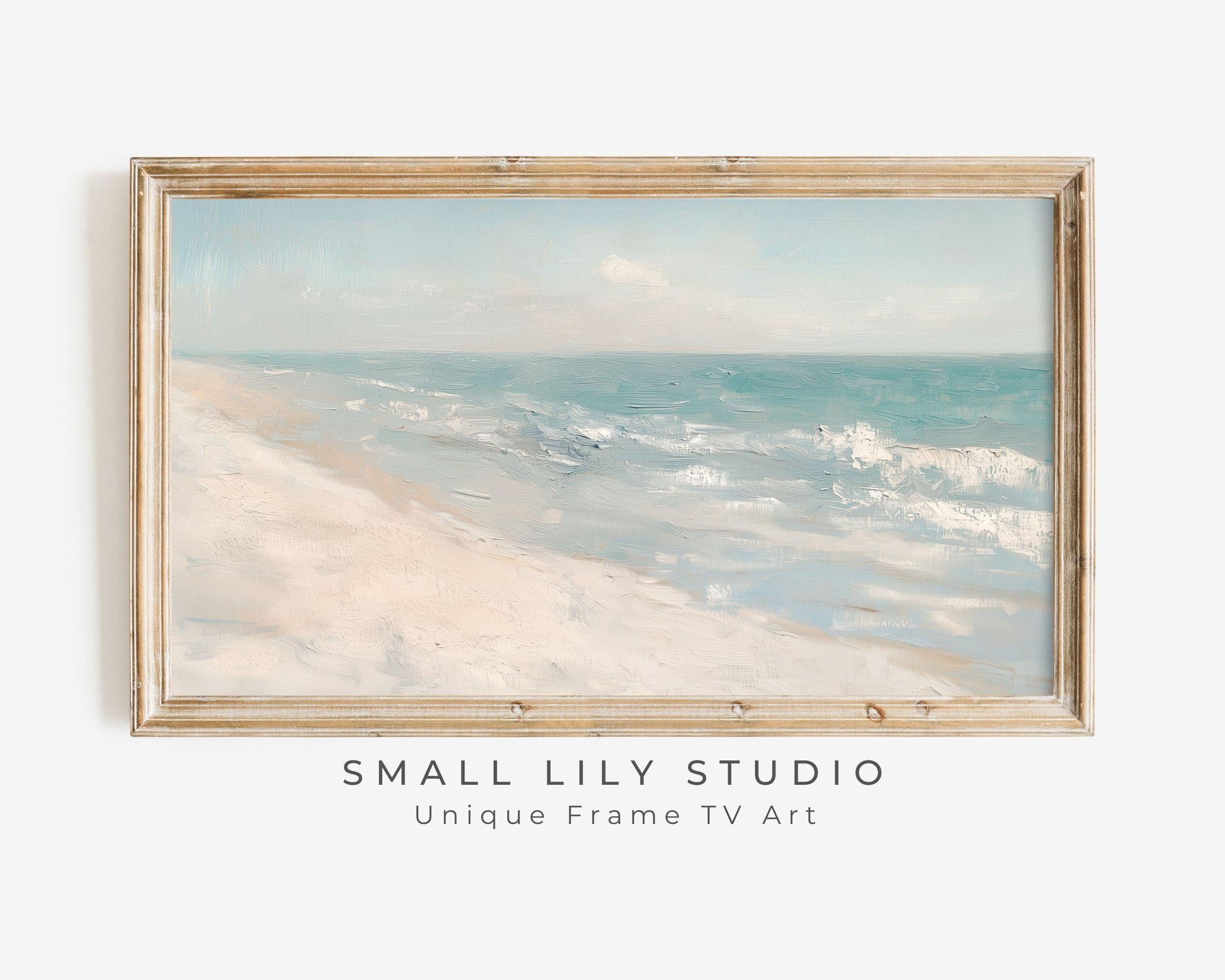 Minimalist Beach Frame TV Art