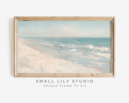 Minimalist Beach Frame TV Art