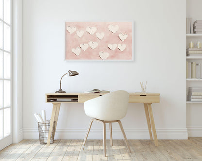 Valentine's Day Hearts Frame TV Art