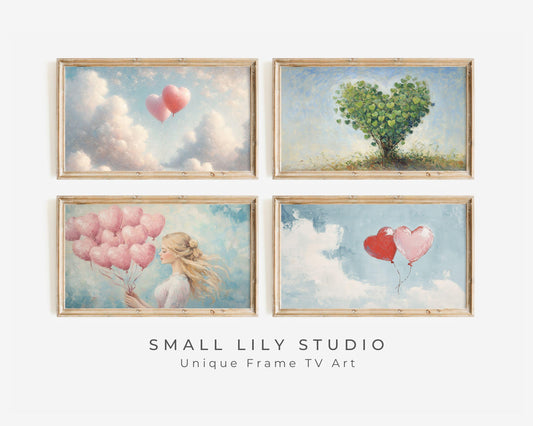 Valentine's Day Hearts Frame TV Art Bundle