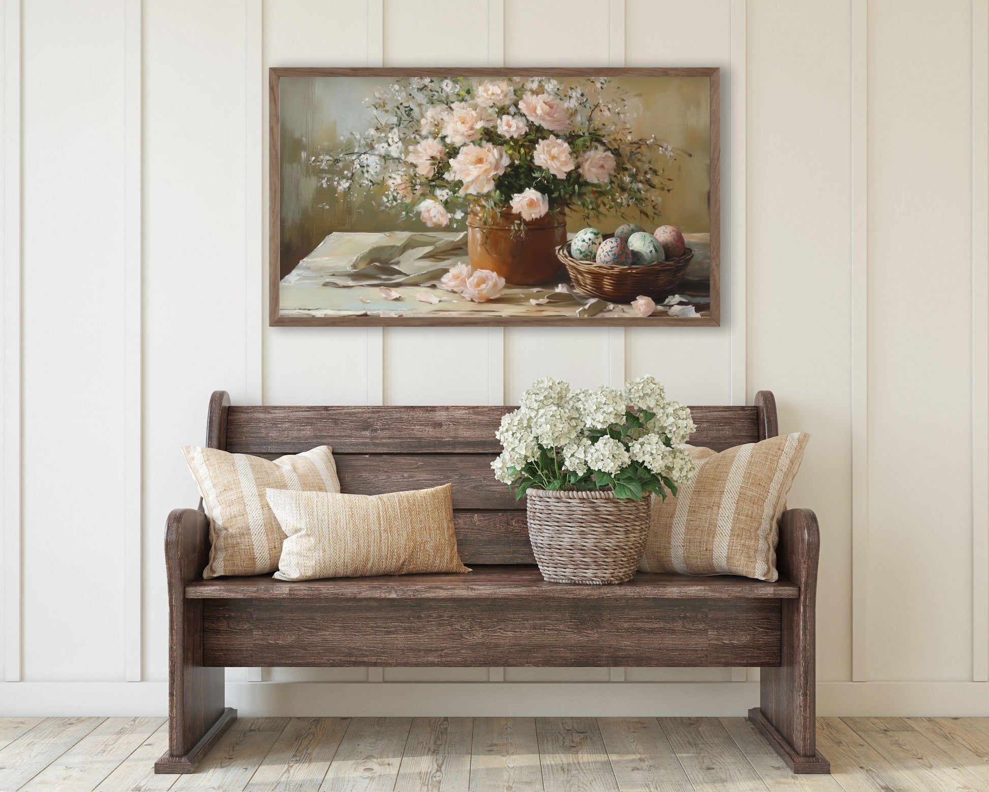 Flowers and Easter Eggs Frame TV Art