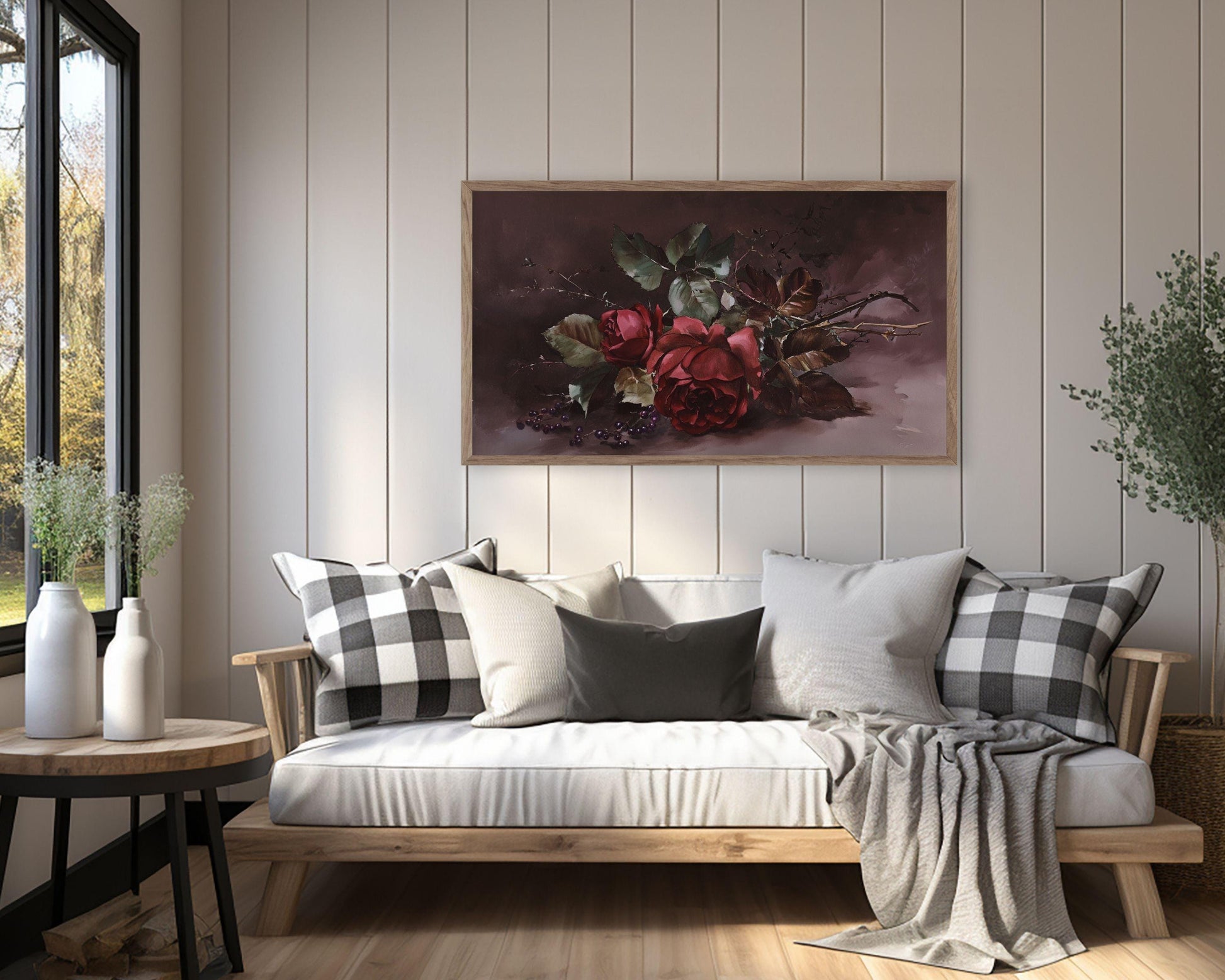 Moody Roses Frame TV Art