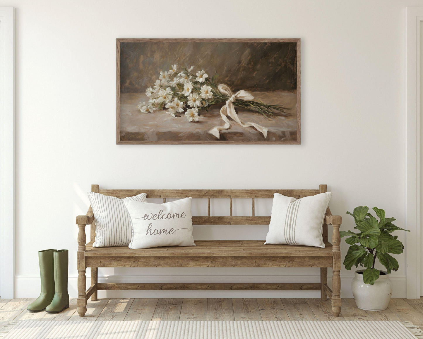 Farmhouse Flowers Frame TV Art