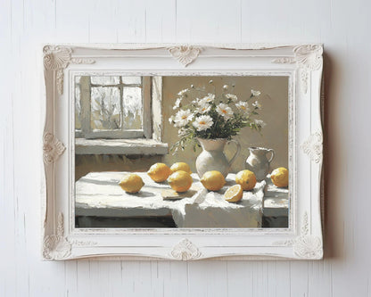 Lemons and Daisies Printable Wall Art