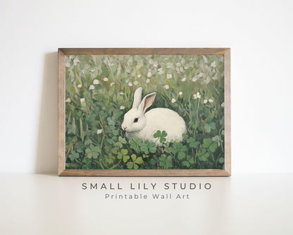 White Rabbit Easter Printable Wall Art