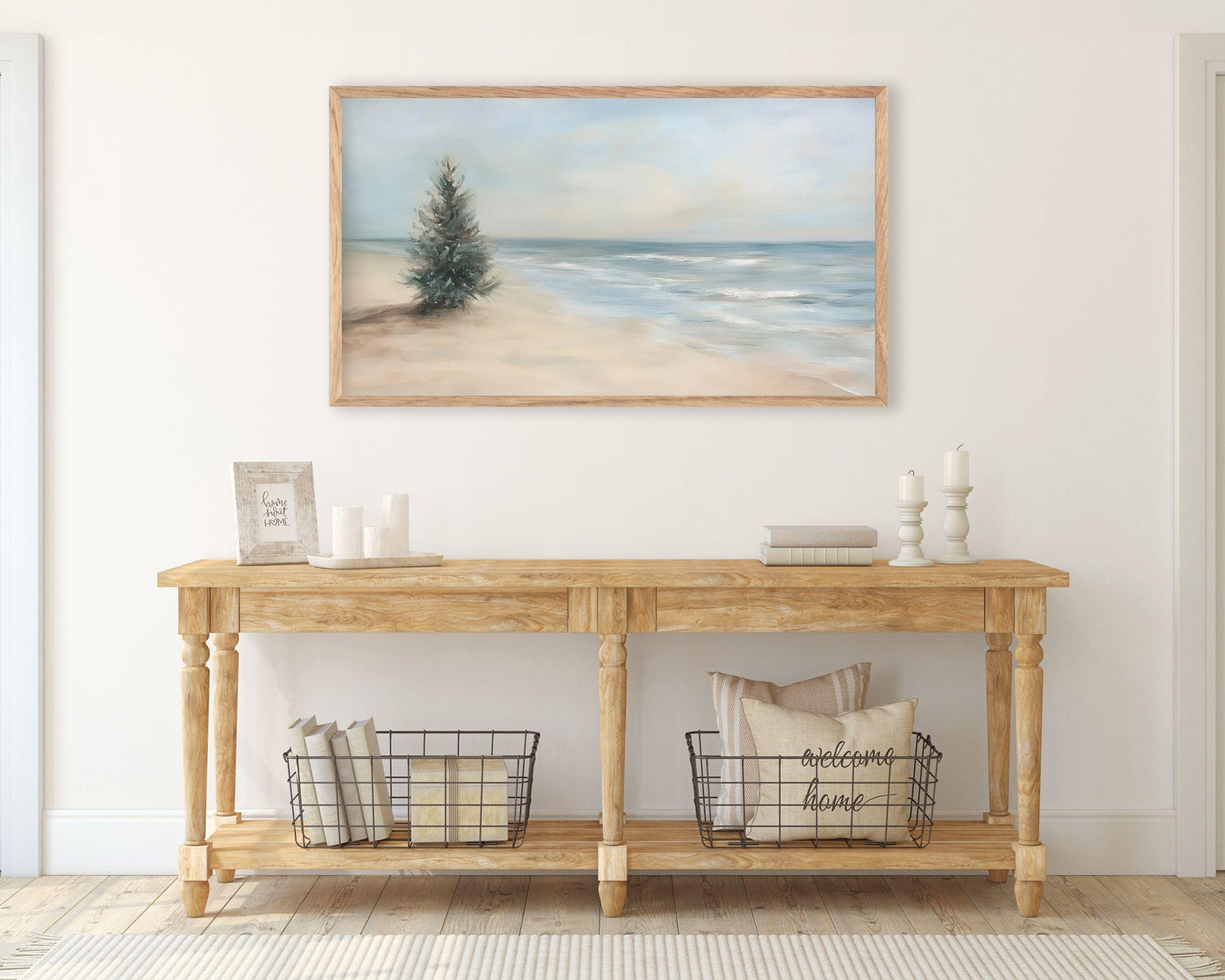 Tree on Beach Frame TV Art