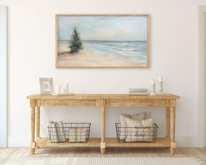 Tree on Beach Frame TV Art