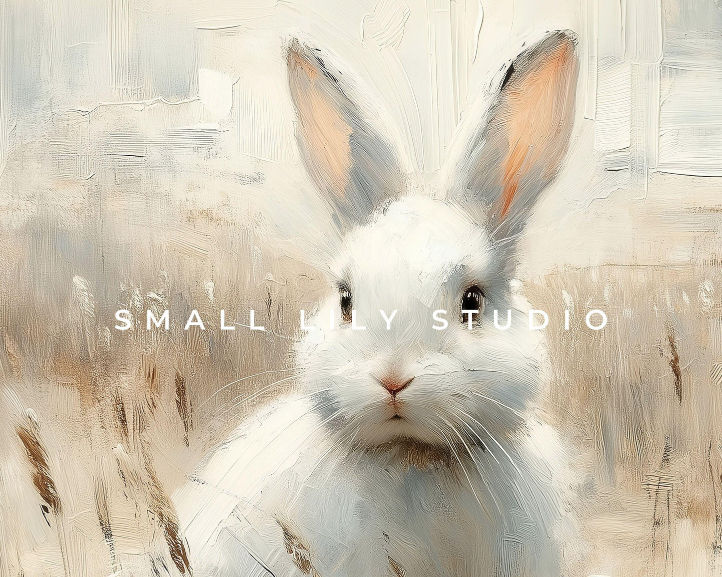 Rustic White Rabbit Printable Wall Art