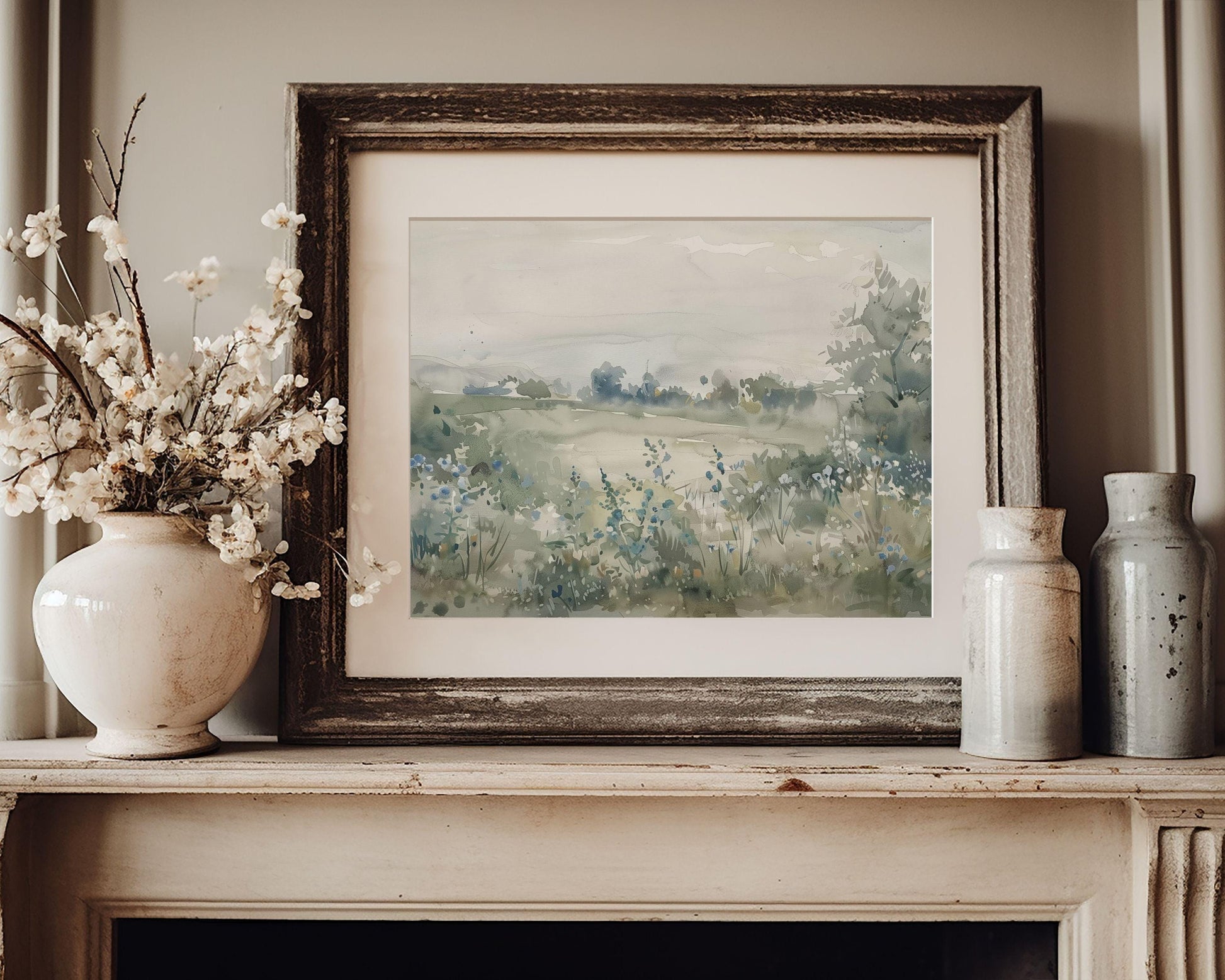 Blue Wildflowers Printable Wall Art