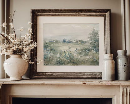 Blue Wildflowers Printable Wall Art