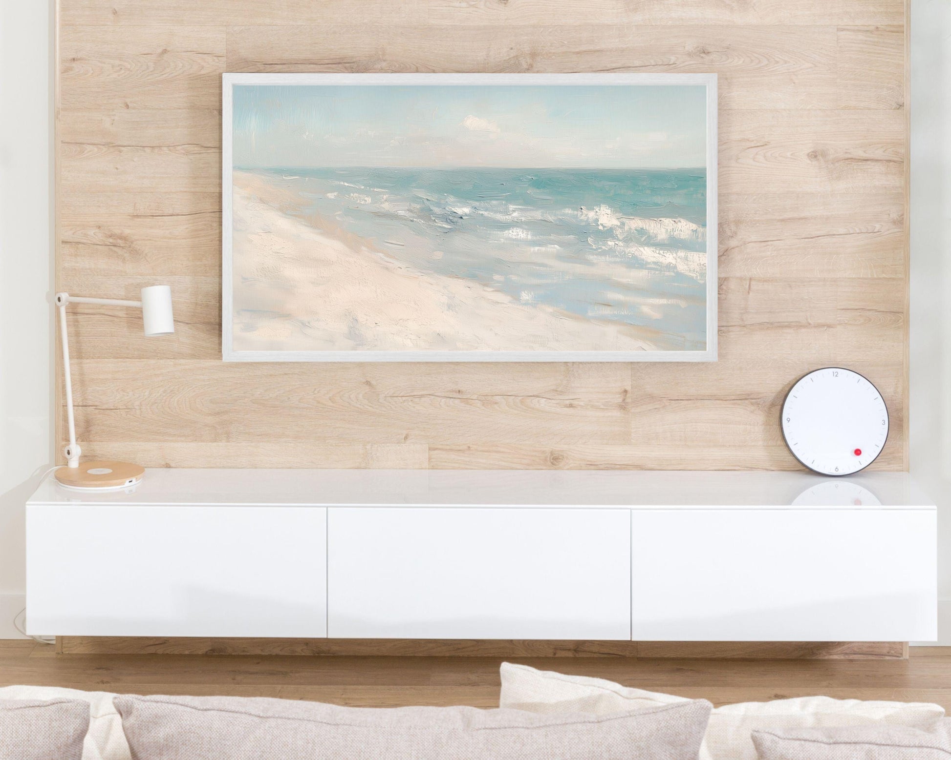 Minimalist Beach Frame TV Art