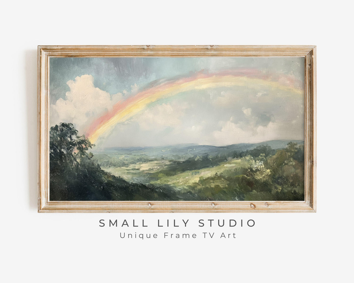 Rainbow in Countryside Frame TV Art