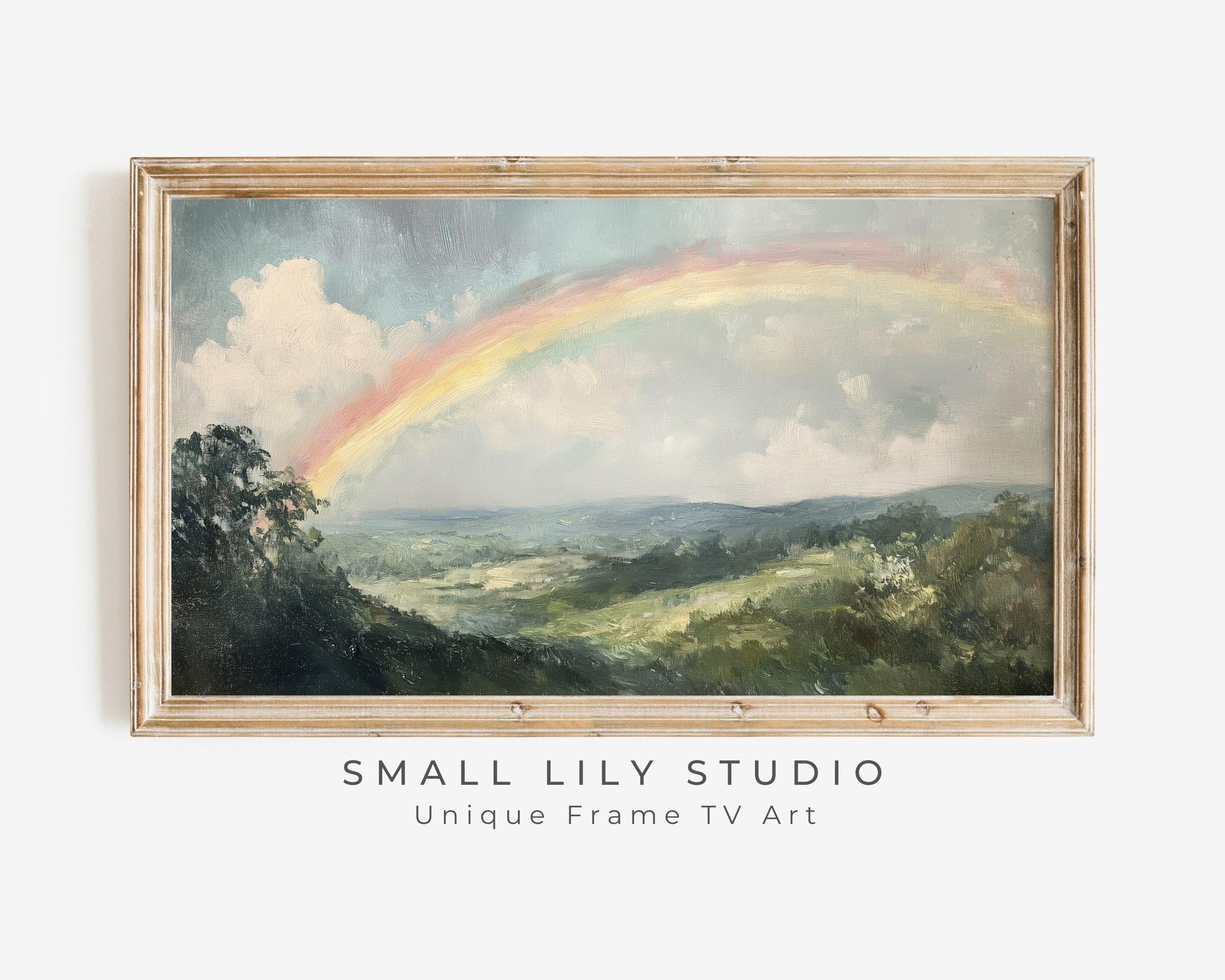 Rainbow in Countryside Frame TV Art