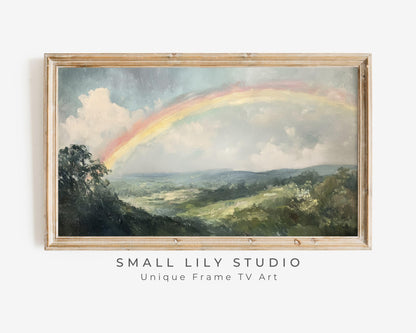 Rainbow in Countryside Frame TV Art