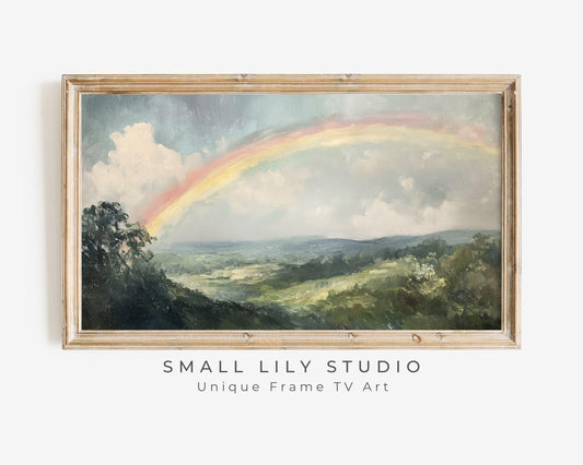 Rainbow in Countryside Frame TV Art