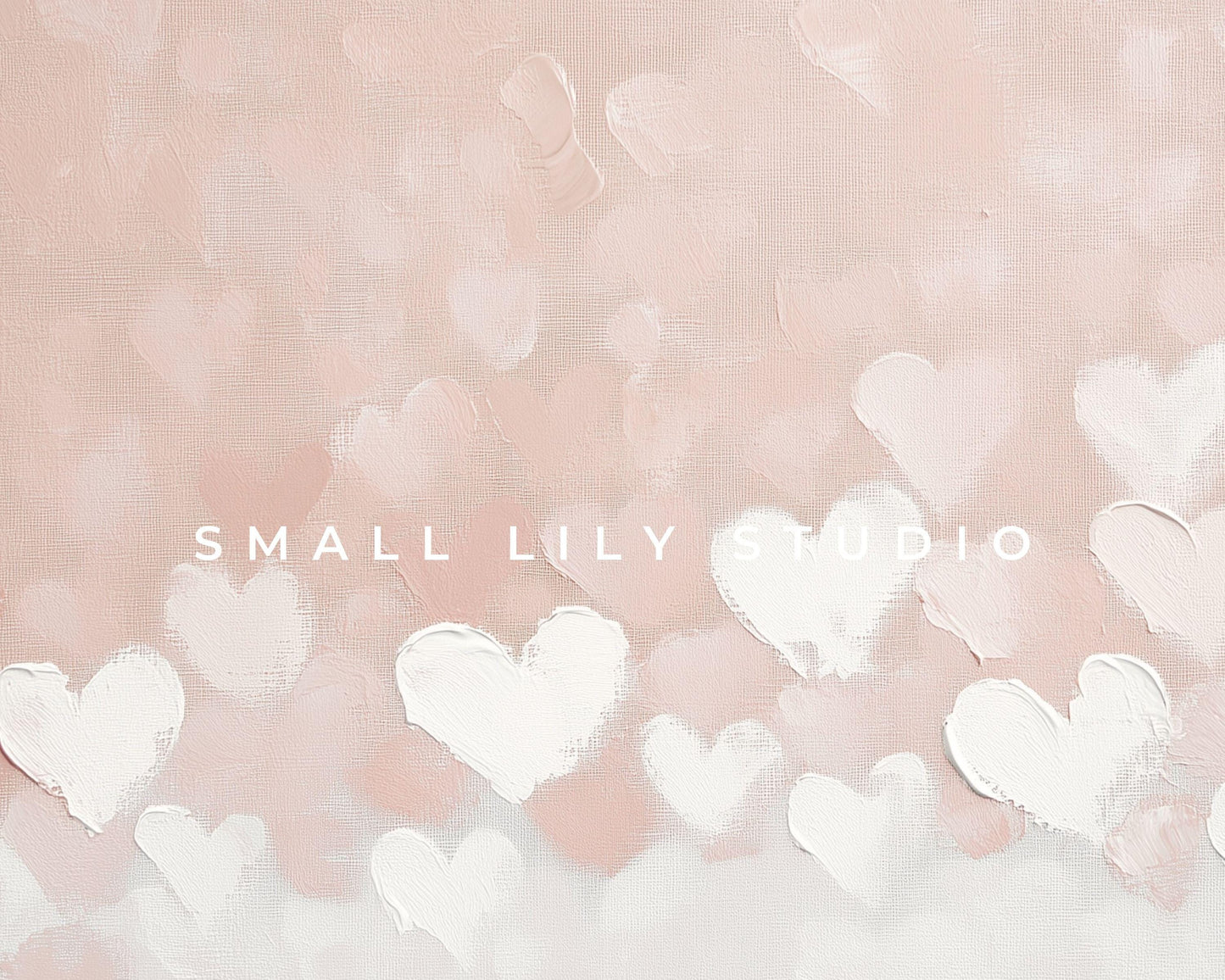 Valentines White Hearts on Pink Frame TV Art