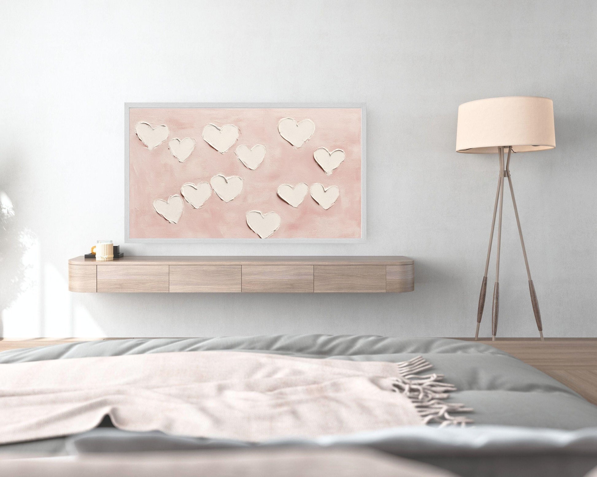 Valentine's Day Hearts Frame TV Art