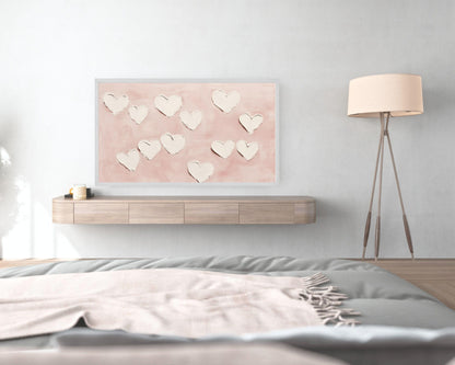Valentine's Day Hearts Frame TV Art