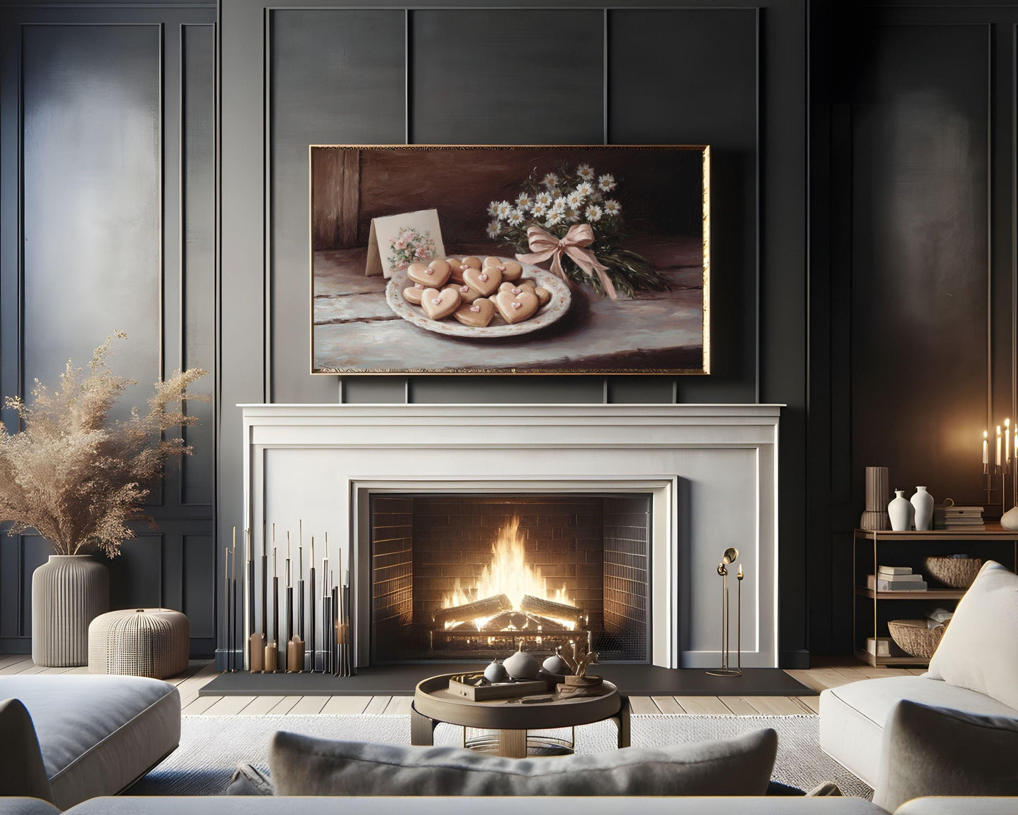 Valentines Day Cookies Frame TV Art