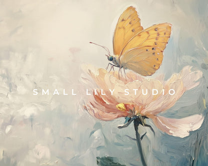 Spring Butterfly on Flower Frame TV Art