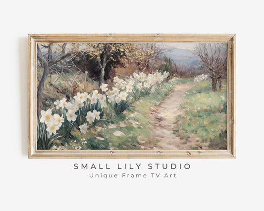 Spring Daffodils Landscape Frame TV Art